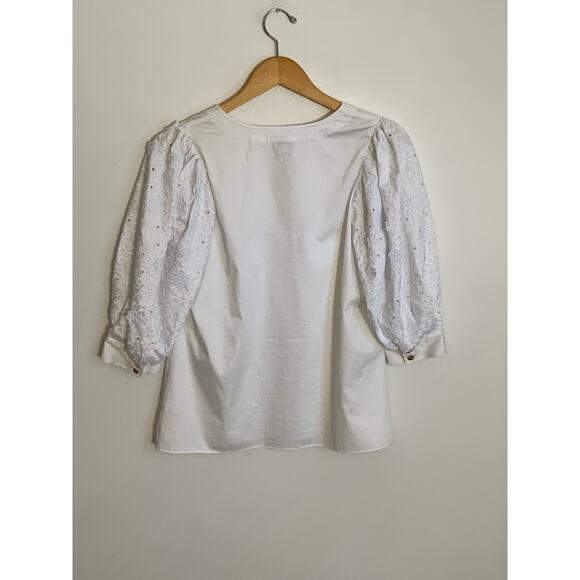 Tyler Boe Jenny Embroidered Puff Sleeve Top - Picture 9 of 11